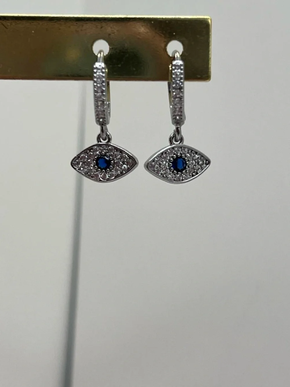 Evil Eye Silver Earrings For Women Stainless Steel Earrings -Makes a Great Gift